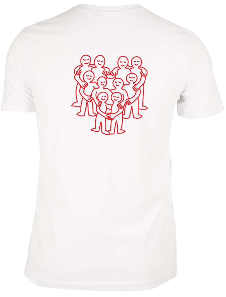 CENTRAIDE - 2106U T-shirt coton unisexe (BLANC) - SE. S16062 (AV) - SE. S16063 (DOS) - ETT. ETT1058 (BAVD)