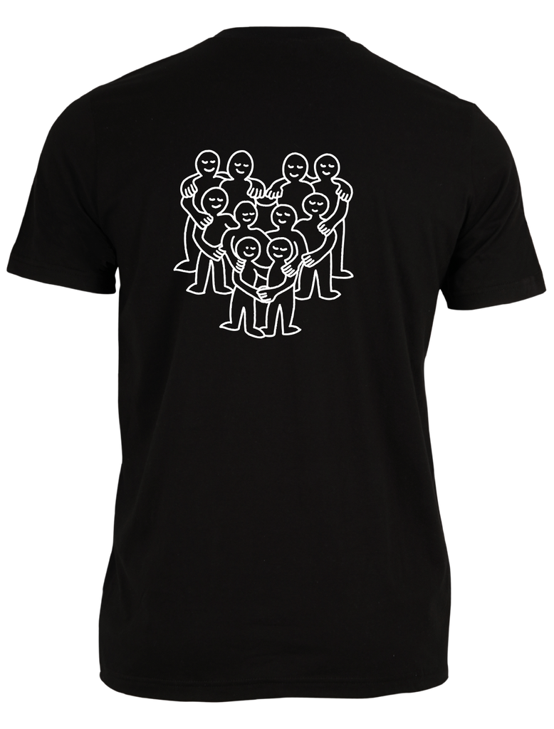 CENTRAIDE - 2106U T-shirt coton unisexe (NOIR) - SE. S16062 (AV) - SE. S16063 (DOS) - ETT. ETT1058 (BAVD)