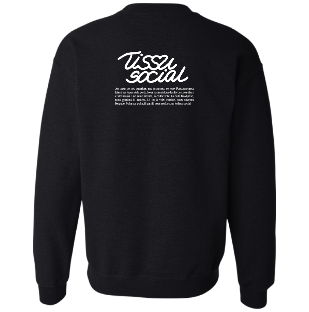 CENTRAIDE - O732U Ouaté col rond unisexe (NOIR) - SE. S16062 (AV) - SE. S16063 (DOS) - ETT. ETT1058 (BAVD)