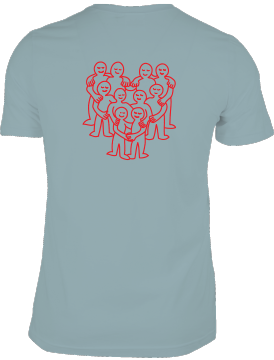 CENTRAIDE - 2106U T-shirt coton unisexe - SE. S16062 (AV) + SE. S16063 (DOS) + ETT. ETT1058 (MD)