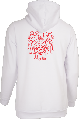 CENTRAIDE - O730U Ouaté à capuchon unisexe (BLANC) - SE. S16062 (AV) + SE. S16063 (DOS) + ETT. ETT1058 (MD)