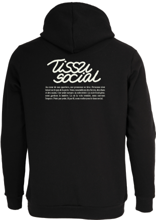 CENTRAIDE - O730U Ouaté à capuchon unisexe (NOIR) - SE. 16064 (AV) + SE. S16065 (DOS) + ETT. ETT1058 (MD)