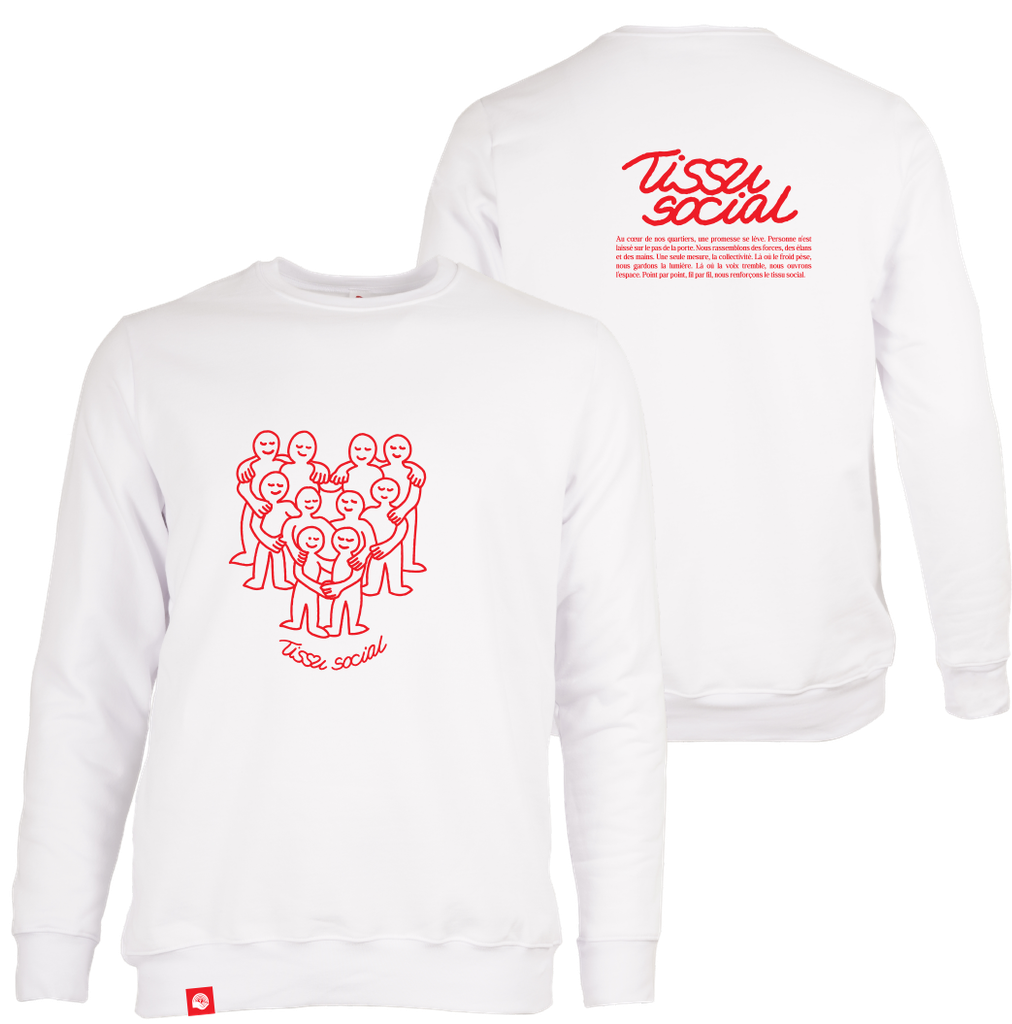 CENTRAIDE PERSONNES - O732U Ouaté col rond unisexe (BLANC) - SE. S16064 (AV) - SE. S16065 (DOS) - ETT. ETT1058 (MD)