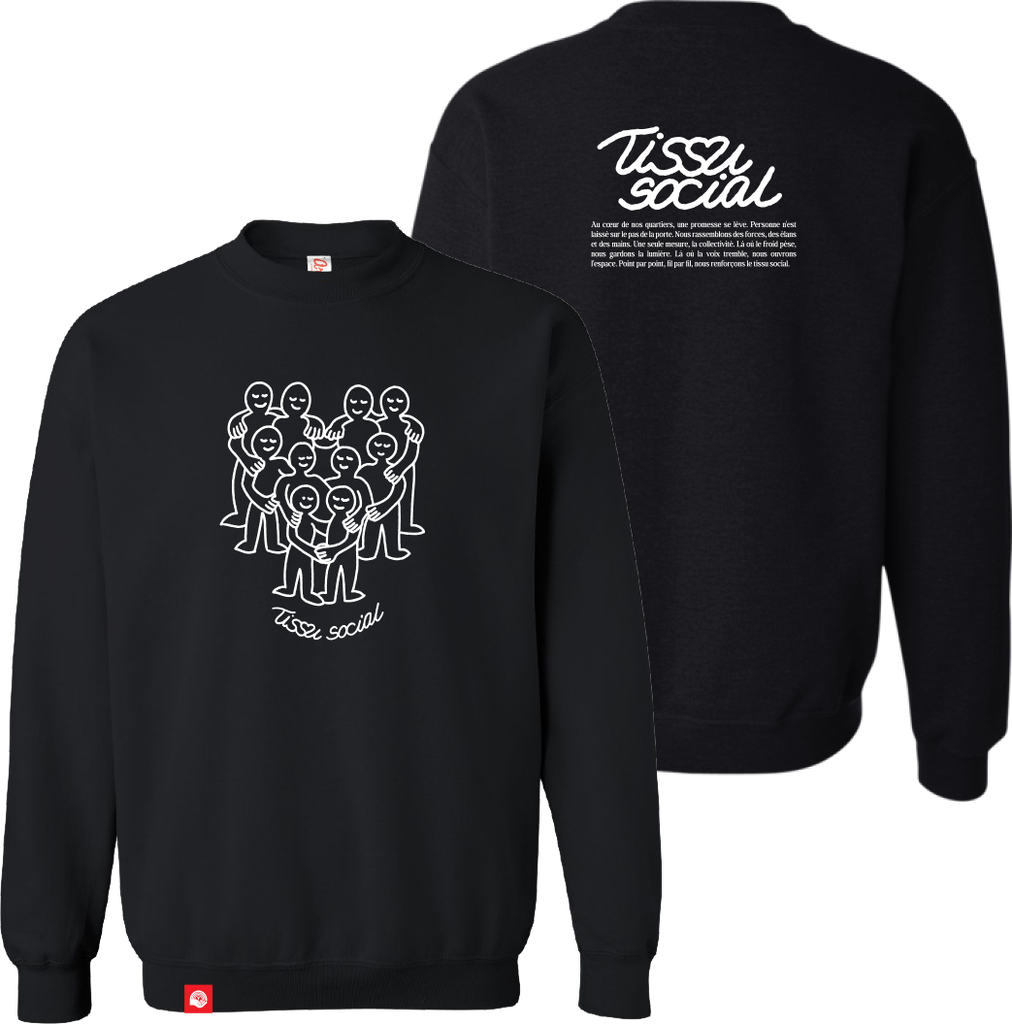 CENTRAIDE PERSONNES - O732U Ouaté col rond unisexe (NOIR) - SE. S16064 (AV) - SE. S16065 (DOS) - ETT. ETT1058 (MD)