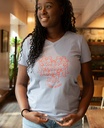CENTRAIDE - 4319W T-shirt col V femme (BLEU) - SE. S16064 (AV) + SE. S16065 (DOS) + ETT. ETT1058 (MD)