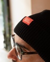 CENTRAIDE - 914 Tuque à rebord côtelée (NOIR) - ETT. ETT1059 (AVD) - ETT. COMPO. (INT)