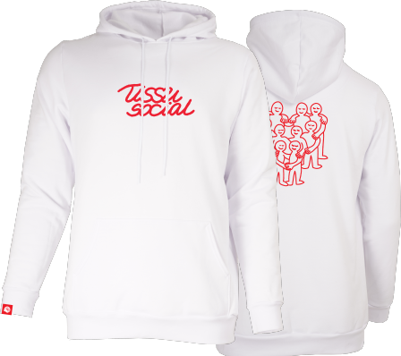 CENTRAIDE TISSUS SOCIAL - O730U Ouaté à capuchon unisexe (BLANC) - SE. S16062 (AV) + SE. S16063 (DOS) + ETT. ETT1058 (MD)