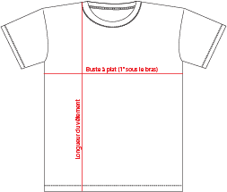 Charte de grandeur 4319W (XS à 3XL)